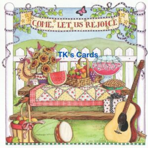 Karla Dornacher "Rejoice, Fruit, Flowers, Pie" Birthday Scripture Card #38119