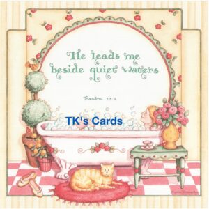 Karla Dornacher "Bubble Bath Peace" Birthday Scripture Card #38217