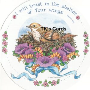 Karla Dornacher "Birds, Nest, Floral" Encouragement Scripture Card #38133