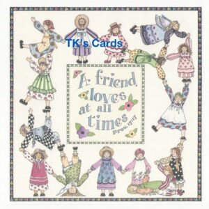 Karla Dornacher "Friends Holding Hands" Friendship Scripture Card #38118