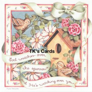 Karla Dornacher "Birdhouse, Healing and Health" Get Well Scripture Card #38222