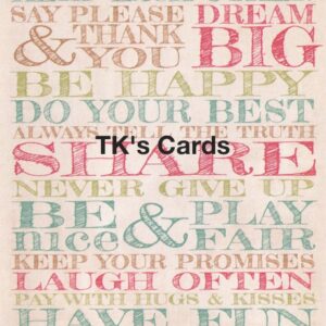 Louise Carey "Rules by Mom" Legacy Mother's Day Card #13389