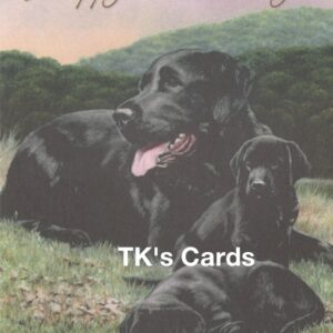 Nigel Hemming "Black Lab Dogs Trio" Father's Day Card #10914