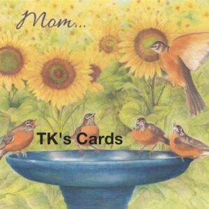 Sherri Buck Baldwin "Robins in Birdbath" Legacy Mother's Day Card #13692