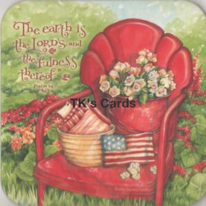 Shelly Reeves Smith "Red Chair" Blessings of Home Coaster #9476