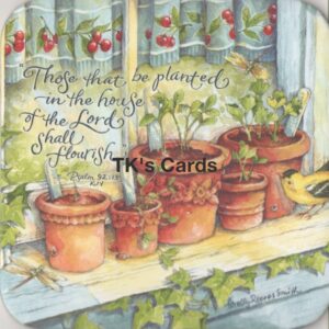 Shelly Reeves Smith "Cherry Window" Blessings of Home Coaster #9478