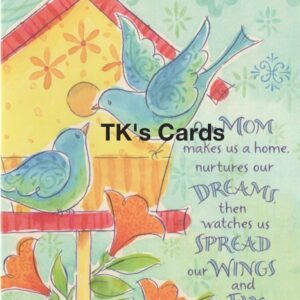 Tina Wenke "Birds at the Birdhouse" Mother's Day Card #16639