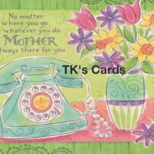Tina Wenke "Phone and Flowers" Mother's Day Card #18523