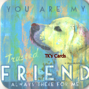 Patrick Reid O'Brien "Yellow Lab Dog" Man's Best Friend Coaster