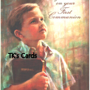 Kathy Fincher "God Has a Plan for Me" First Communion Card #10394