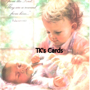 Kathy Fincher "Heaven Sent" Baby Scripture Card #10398