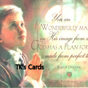 Kathy Fincher "You Are Wonderfully Made" First Communion Card #10753