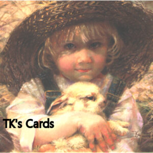 Kathy Fincher "Young Girl with Bunny" Easter Card #29445