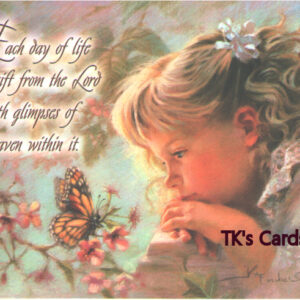 Kathy Fincher "Young Girl with Butterfly" Note Card #35379