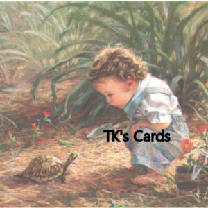 Kathy Fincher "Toddler & Turtle" Blank Notecard #35970