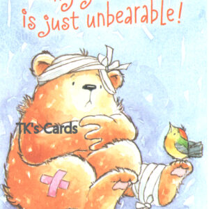 Margaret Sherry "Teddy Bear & Bandages" Get Well Sherry Bear Card #40595