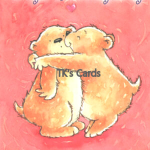 Margaret Sherry "Teddy Bears Hug" Valentine's Day Sherry Bear Card #43612