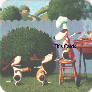 Ned Young "We're Out of Mustard" A Dog's Life Coaster