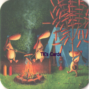 Ned Young "Camping" A Dog's Life Coaster