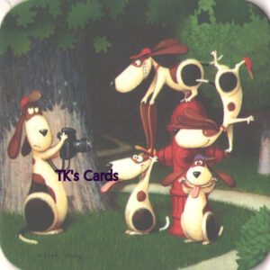 Ned Young "School Picture Day" A Dog's Life Coaster