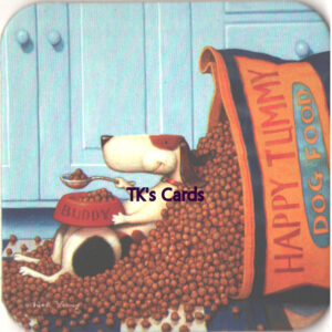 Ned Young "Happy Tummy Dog Food" A Dog's Life Coaster