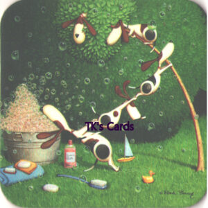 Ned Young "Dogs Play" A Dog's Life Coaster