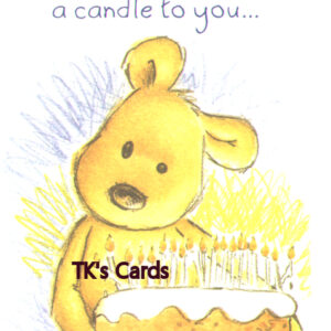 Rory Tyger "Teddy Bear & Cake with Candles" Birthday Notions Card #95185