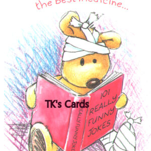 Rory Tyger "Teddy Bear & Jokes Book" Get Well Notions Card #95204