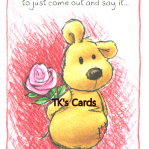 Rory Tyger "Teddy Bear & Rose" Love Notions Card #95205