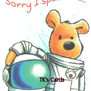 Rory Tyger "Space Teddy Bear" Belated Birthday Notions Card #95219
