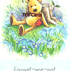 Rory Tyger "Teddy Bear & Forget Me Nots" Miss You Notions Card #97212