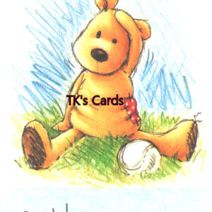 Rory Tyger "Teddy Bear & Baseball" Get Well Notions Card #97284