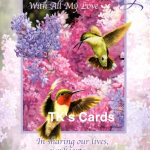 Greg Giordano "Hummingbirds" Birthday Love Card #14639