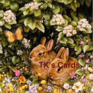 Greg Giordano "Bunny Rabbits" Blank Glitter Card #13420