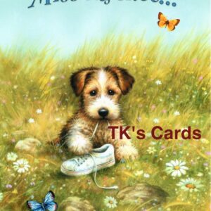 Greg Giordano "The Missing Shoe" Dog Miss You Card #10978