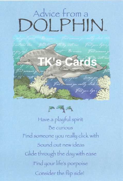 Your True Nature "Advice Dolphin" Birthday Card #60278 - TK's Cards