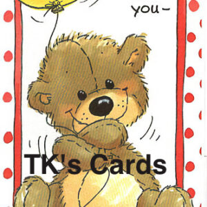 Suzy's Zoo "Willie Bear with Yellow Balloon" Money Card #EM6087